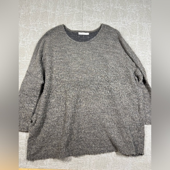 Bryn Walker Textured Boho Alpaca Wool Cotton Oversized Lagenlook Sweater Sz XS - Picture 1 of 8